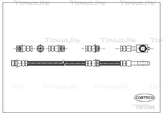 Тормозной шланг Corteco передний передний для SEAT Toledo III 2004-2009. Артикул 19033595