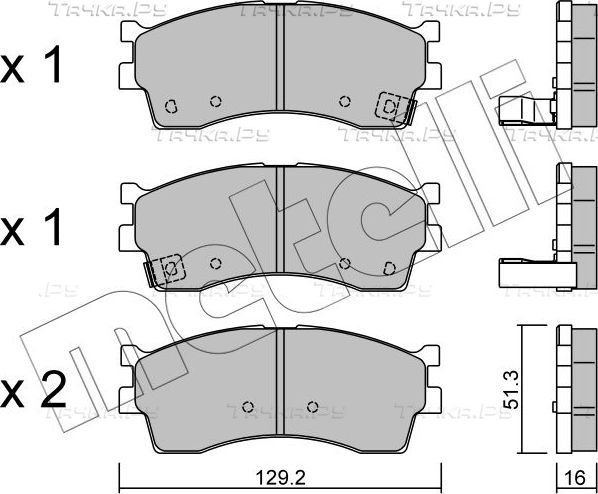 Тормозные колодки Metelli. Артикул 22-0512-0