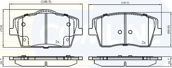 Тормозные колодки Comline. Артикул CBP02394