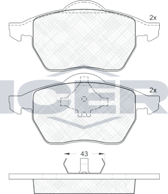 Тормозные колодки Icer. Артикул 181131