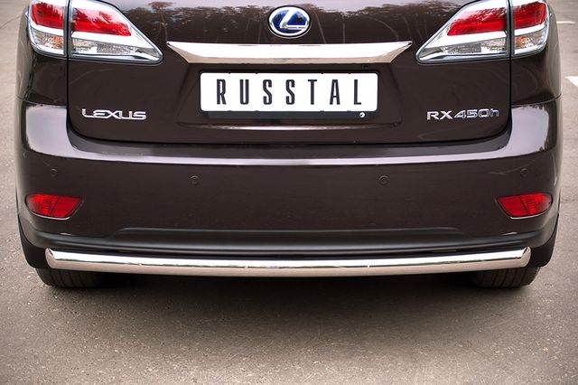 Защита RusStal заднего бампера d63 (дуга) для Lexus RX 270/350/450h 2012-2026. Артикул LRXZ-000409