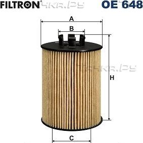 Масляный фильтр Filtron для Opel Agila A 2000-2007. Артикул OE 648