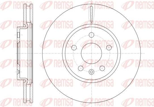 Тормозной диск Remsa передний для Saab 9-5 II 2010-2012. Артикул 61286.10