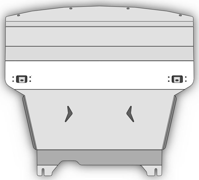 Защита алюминиевая АВС-Дизайн для картера и КПП Exeed VX 2021-2026. Артикул 46.02ABC