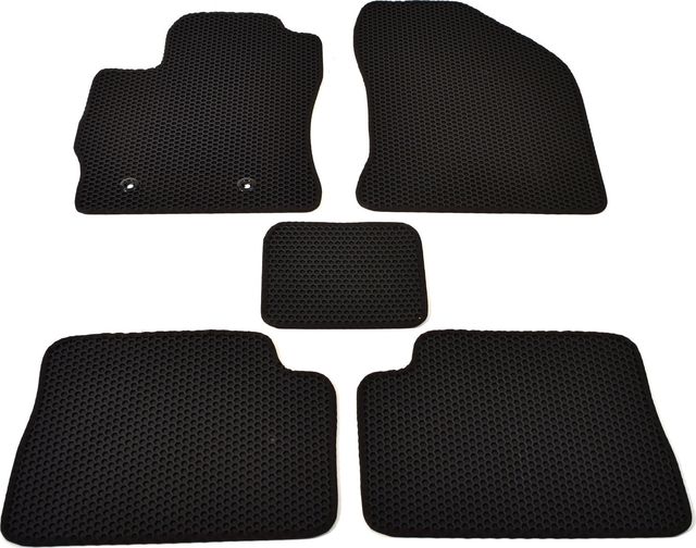 Коврики резиновые Avtodriver SOTA для салона Toyota Corolla E160 2013-2019 Черные, черный кант. Артикул EVAS.0642.01
