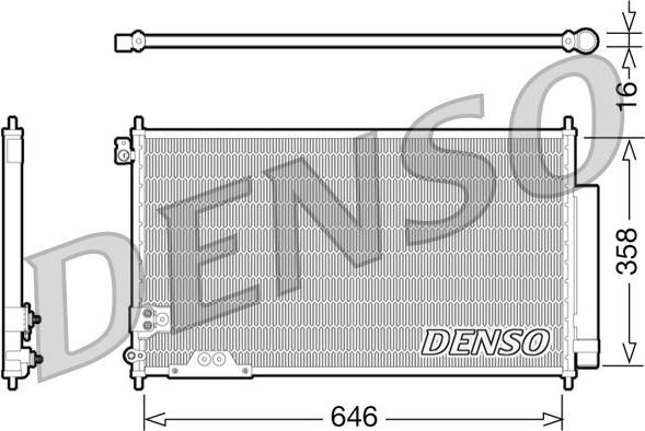 Радиатор кондиционера (конденсатор) Denso. Артикул DCN40009
