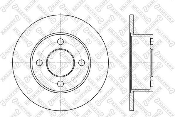 Тормозной диск Stellox. Артикул 6020-4723-SX