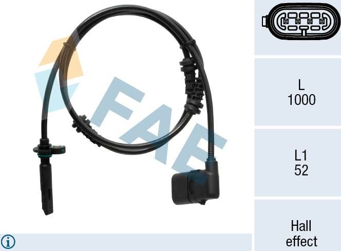 Датчик ABS FAE. Артикул 78539