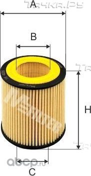 Масляный фильтр MFilter для BMW 1 III (F40) 2011-2026. Артикул TE 4026