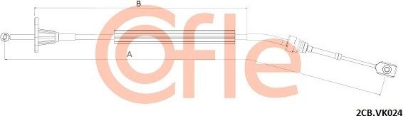 Трос переключения передач КПП Cofle. Артикул 92.2CB.VK024