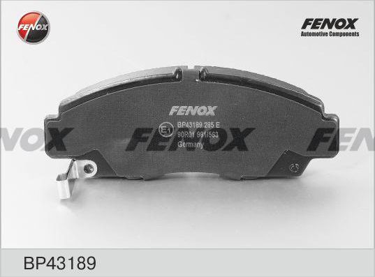Тормозные колодки Fenox. Артикул BP43189