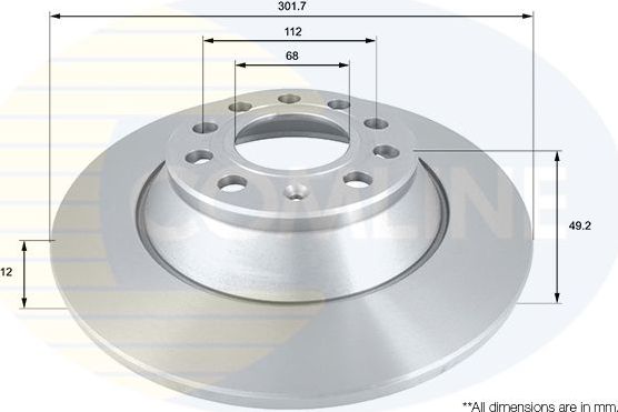 Тормозной диск Comline COATED для Audi A6 III (C6) 2004-2011. Артикул ADC1471