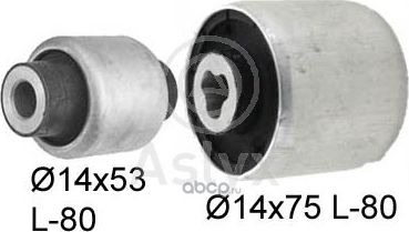 К-Кт сайлентблоков MERCEDES-BENZ E-CLASS (W212) E-CLASS T-Model (S212) S-CLASS ( (Aslyx). Артикул AS507099