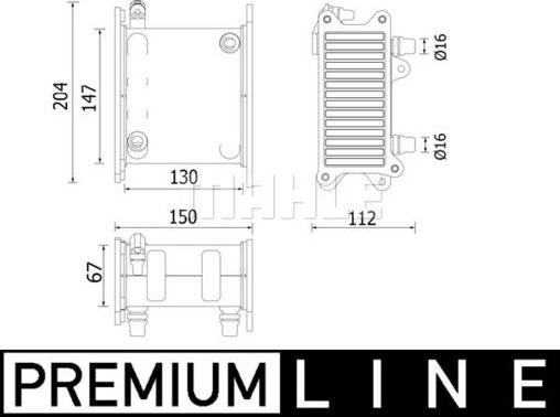 Интеркулер Mahle Premium. Артикул CI 223 000P