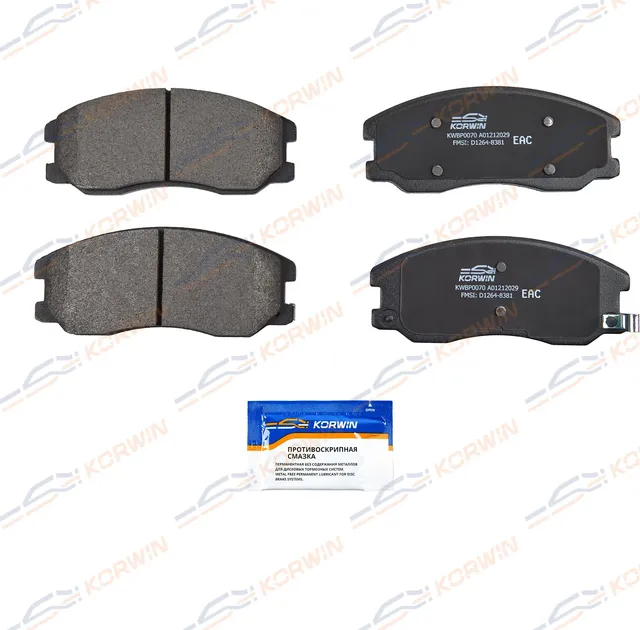 Колодки тормозные перед. Chevrolet Captiva (C100/C140) 06-/Opel Antara (L07) 06 (Korwin). Артикул KWBP0070