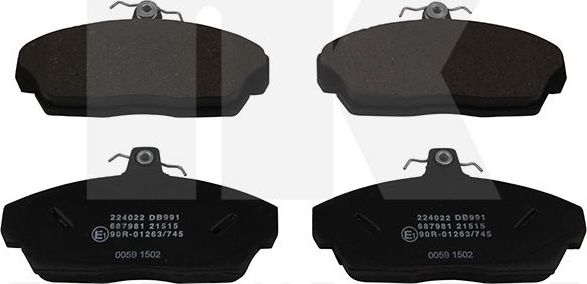 Тормозные колодки NK. Артикул 224022