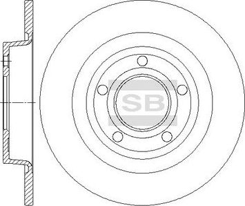 Тормозной диск Sangsin Hi-Q задний для Mazda 3 I (BK) 2003-2009. Артикул SD4427