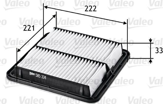Воздушный фильтр Valeo для Subaru Levorg 2015-2026. Артикул 585334