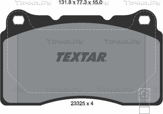 Тормозные колодки Textar Q+. Артикул 2332501