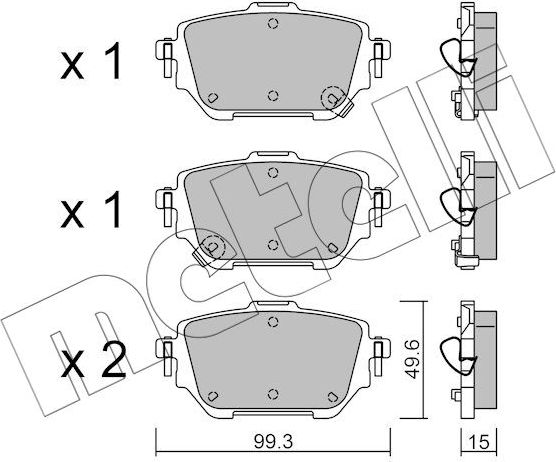 Тормозные колодки Metelli. Артикул 22-1236-0