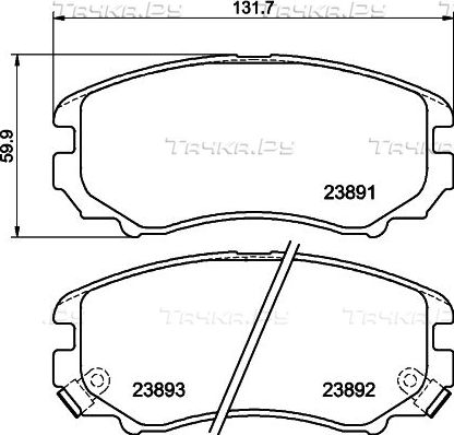 Тормозные колодки Nisshinbo передние для Kia Optima III 2010-2015. Артикул NP6003