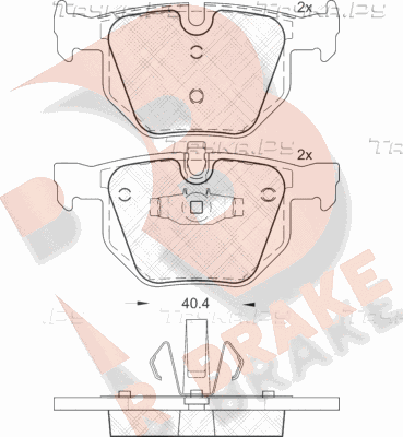 Тормозные колодки R Brake задние для BMW X1 I (E84) 2009-2015. Артикул RB1739