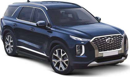 Пороги алюминиевые Rival Black для Hyundai Palisade 2020-2024. Артикул F193ALB.2311.1