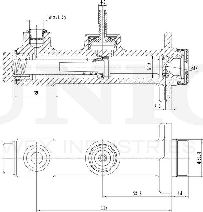 Цилиндр сцепления главный (Unio). Артикул BRC-10020