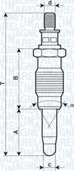 Свеча накаливания (накала) Magneti Marelli. Артикул 062900005304