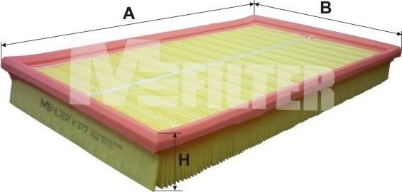 Воздушный фильтр MFilter. Артикул K 377