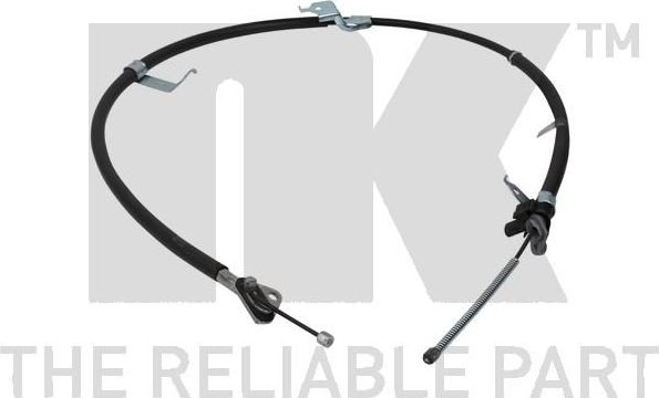Трос ручника (тросик ручного тормоза) NK левый для Toyota Yaris II 2005-2011. Артикул 9045193