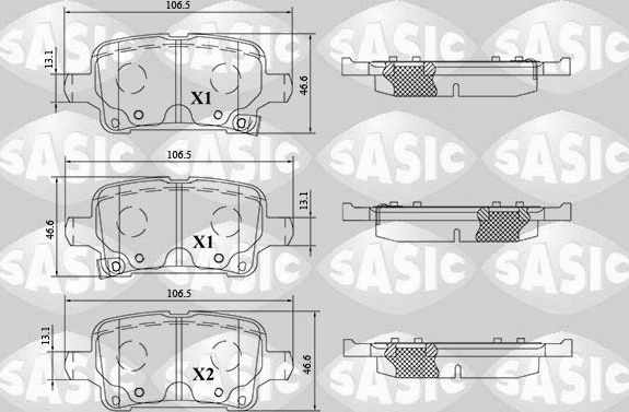 Тормозные колодки Sasic. Артикул 6216209