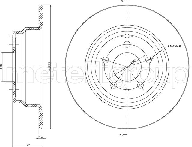 Тормозной диск Metelli. Артикул 23-0376C