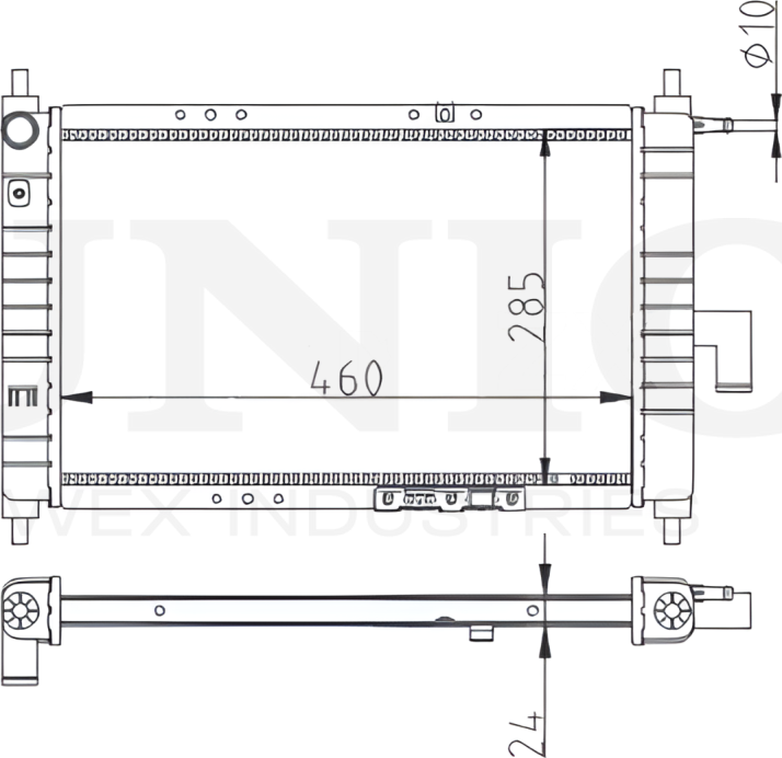 Радиатор двигателя (Unio). Артикул RAD-10002