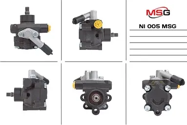 Насос ГУР новый Nissan Almera 1995-2000, Nissan Sunny N14 1990-1995, Nissan Sent (MSG). Артикул NI005