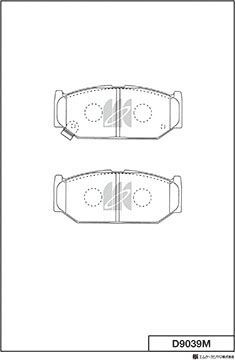 Тормозные колодки MK Kashiyama. Артикул D9039M