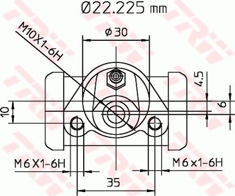 Тормозной цилиндр TRW задний правый/левый для Volkswagen Passat B2 1979-1988. Артикул BWB111