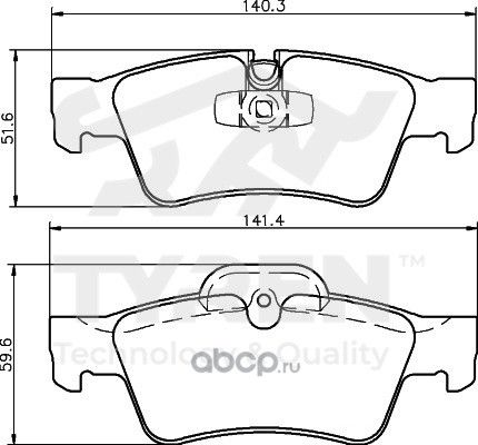 Колодки тормозные дисковые | зад | (Tyren). Артикул TYR1215531