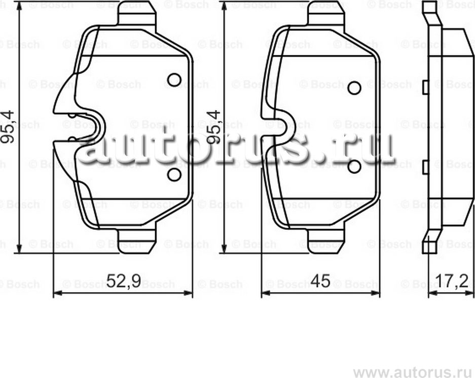 Колодки тормозные BMW E81/E87/E90 1.6-2.0 04- задние (Bosch). Артикул 0986494461