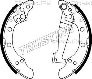 Тормозные колодки Trusting задние для Volkswagen Passat B1 1973-1980. Артикул 124.274
