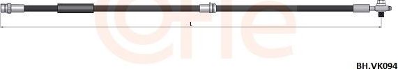 Тормозной шланг Cofle передний для Audi TT II (8J) 2006-2014. Артикул 92.BH.VK094