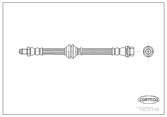 Тормозной шланг Corteco. Артикул 19031168
