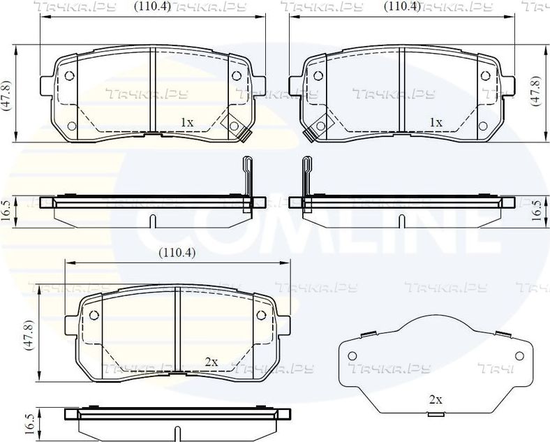 Тормозные колодки Comline Comline задние для Hyundai ix55 2008-2013. Артикул CBP31675
