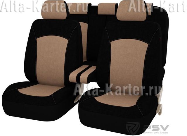 Чехлы универсальные PSV Fiesta (размер L) на сидения, цвет Бежевый. Артикул 122146