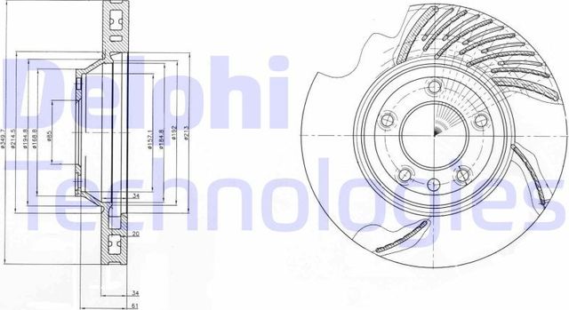 Тормозной диск Delphi. Артикул BG9950