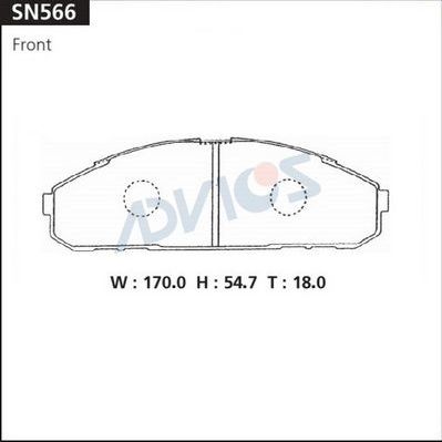Тормозные колодки Advics. Артикул SN566