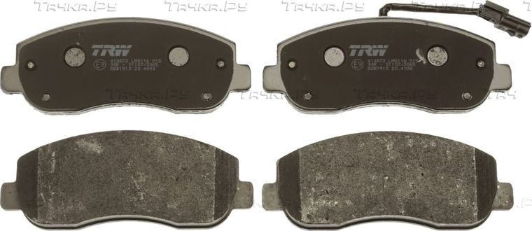 Тормозные колодки TRW COTEC передние для Opel Movano III 2010-2026. Артикул GDB1910