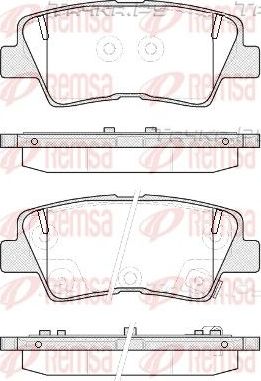 Тормозные колодки Remsa задние для Kia Rio III 2011-2017. Артикул 1362.52