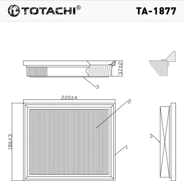 TOTACHI TA-1877 A-1027 17801-37020 MANN C 22 009 Totachi. Артикул TA1877