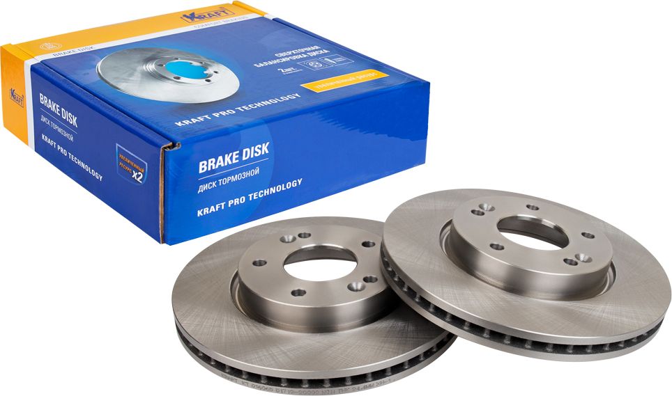 Диск тормозной передний (Kraft). Артикул KT016065